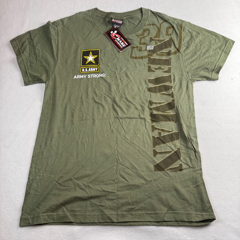 Chase Authentics NASCAR Ryan Newman US Army Strong Green Graphic T-Shirt Mens‎ L